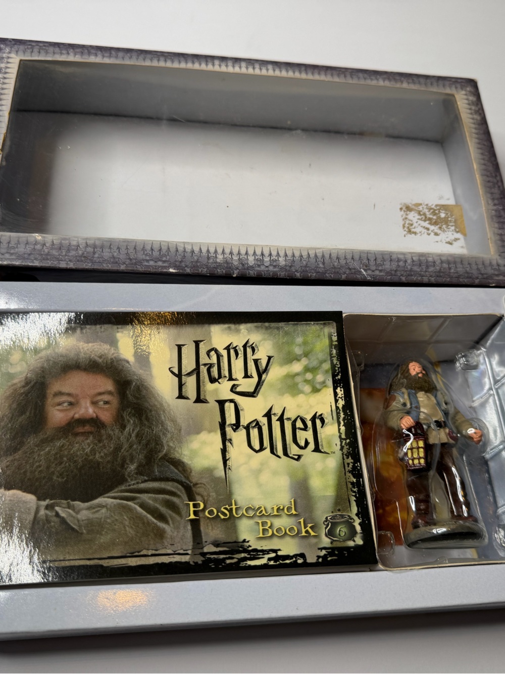 Harry Potter Postcard Book w/Hagrid Figure (box looks rough)